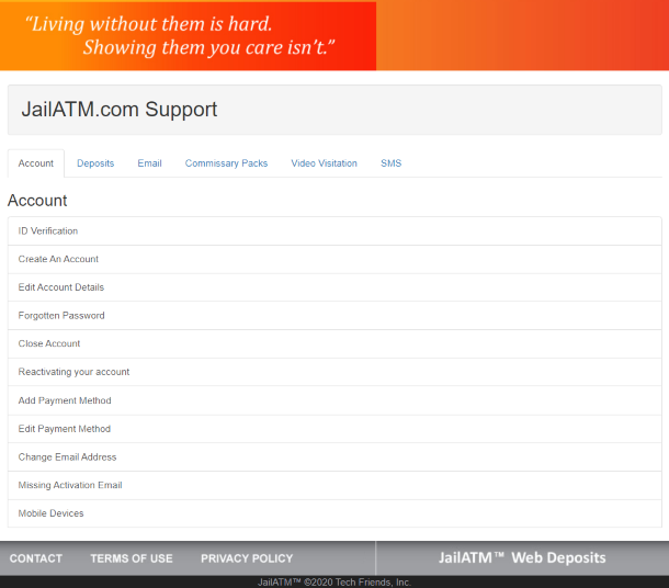 JailATM Support Information