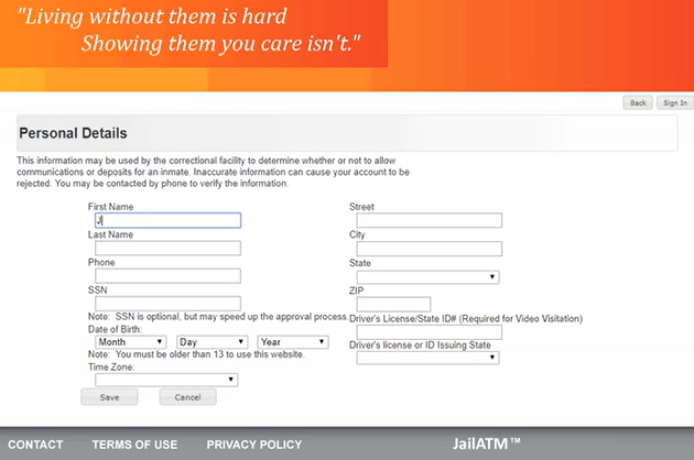 fill out all the information on the personal details form
