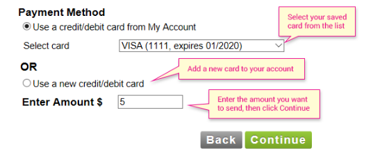  select your payment to AdvanceConnect account.