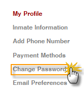 Change Password in Jpay