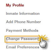 On the My Account menu, click Change Password