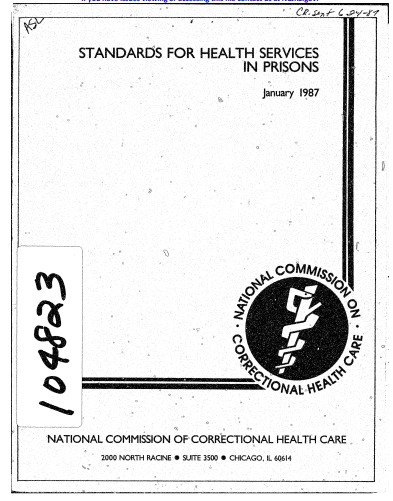 Standards for Health Services in Prisons (PDF Download)