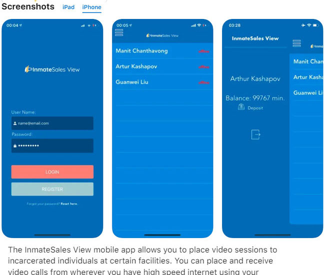 Download Inmate Sales App for iOS (iPhone, iPad, etc)