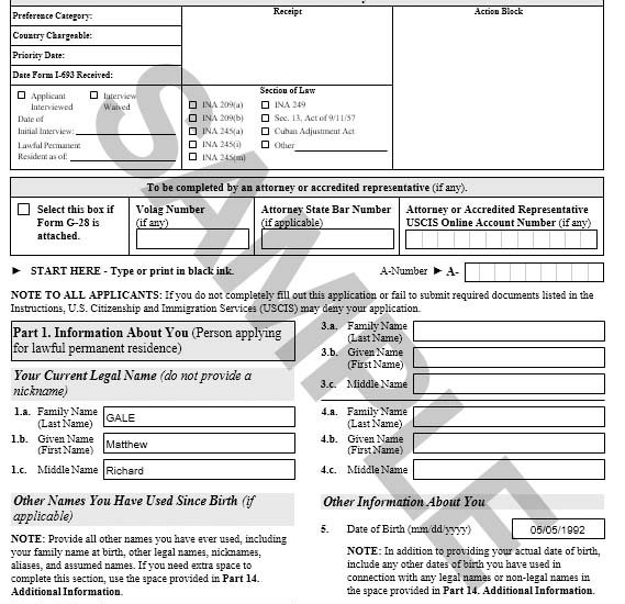 Form I-485, Application to Register Permanent Residence or Adjust Status