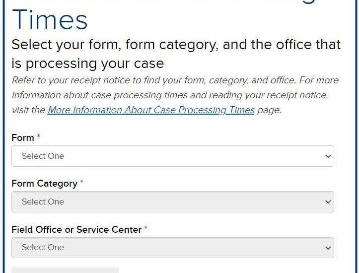 USCIS Processing Times