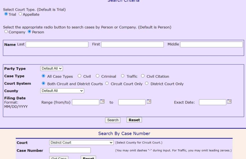 Maryland Judiciary Case Search