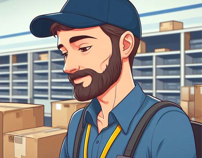 an ex-felon working in a post office warehouse