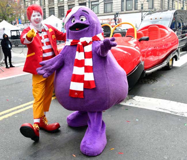 The Purple McDonald's Grimace Character
