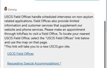 USCIS Emma Live Chat Hours